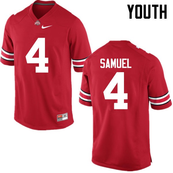 Ohio State Buckeyes #4 Curtis Samuel Youth Stitched Jersey Red OSU70446